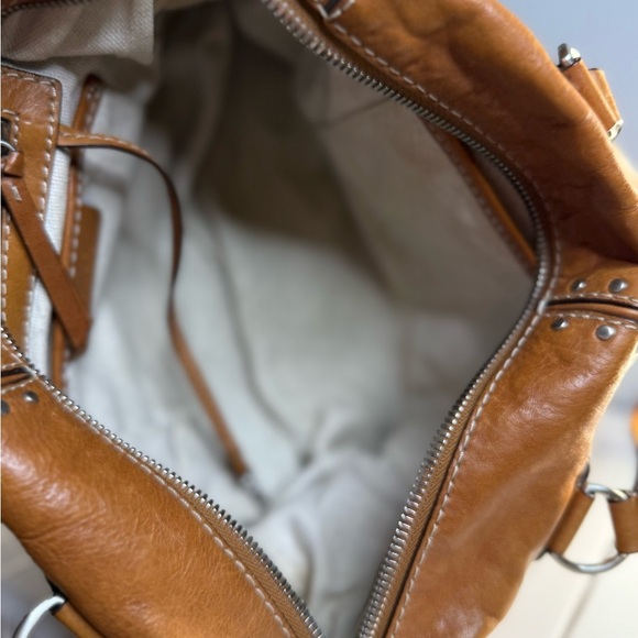 MICHAEL KORS Vintage Fulton Tote Cognac Leather Handbag Vintage EUC - Picture 7 of 9